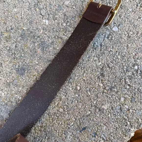 Men’s Brown Leather Belt Size 28-30 - Picture 6 of 7